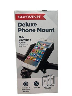 Schwinn Deluxe Phone Mount For Bikes With 360° Rotation & Side Clamping Arms  Fi